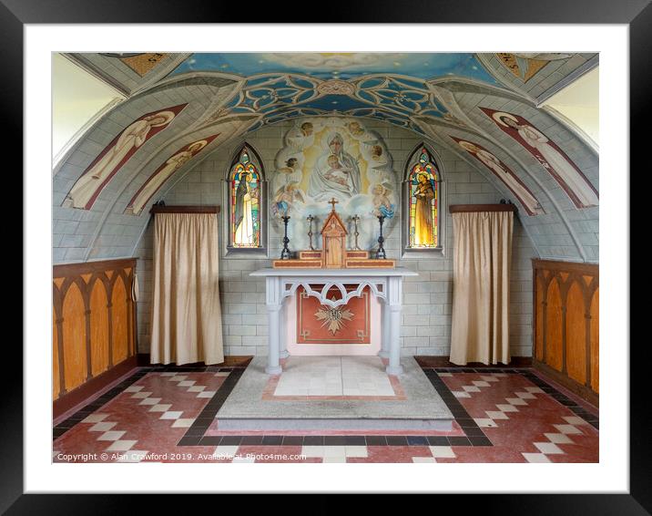The Italian Chapel at Lamb Holm on the Orkney Islands Framed Mounted Print by Alan Crawford