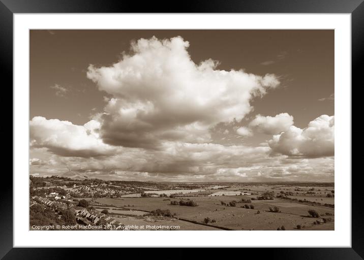 Cloudscape over Somerset Levels Framed Mounted Print by Robert MacDowall