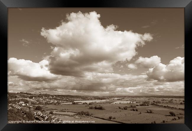 Cloudscape over Somerset Levels Framed Print by Robert MacDowall