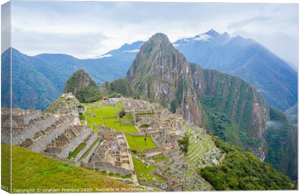 Machu Picchu Canvas Print by Graham Prentice