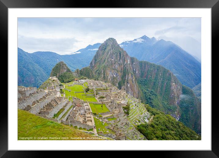 Machu Picchu Framed Mounted Print by Graham Prentice