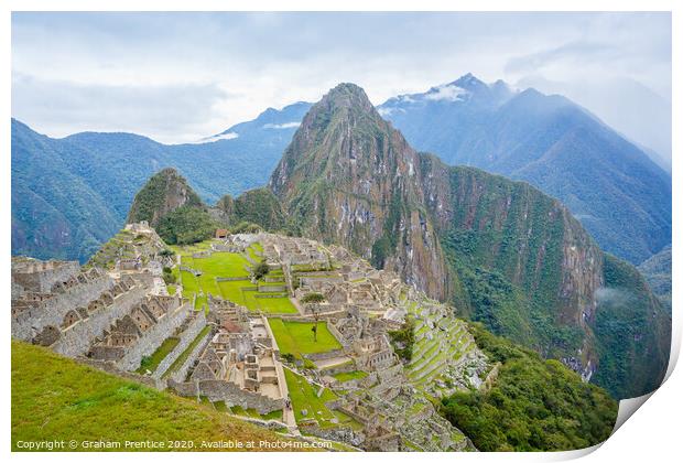 Machu Picchu Print by Graham Prentice