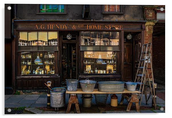 Classic Vintage British Hardware Store Acrylic by Chris Lord