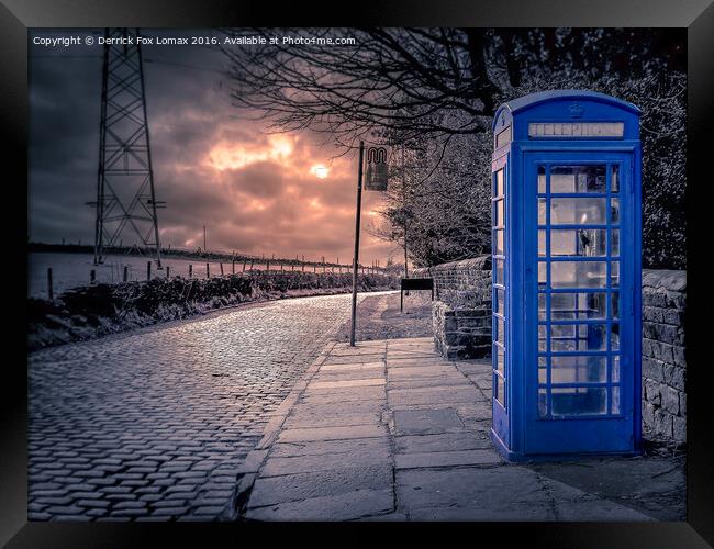 Nostalgic Nangreaves Telephone Booth Framed Print by Derrick Fox Lomax