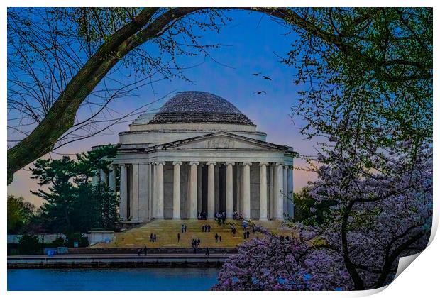 The Jefferson Memorial In Spring Print by Chris Lord