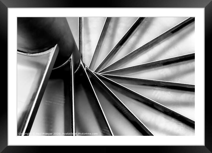 Glass stairs Framed Mounted Print by Paul Praeger