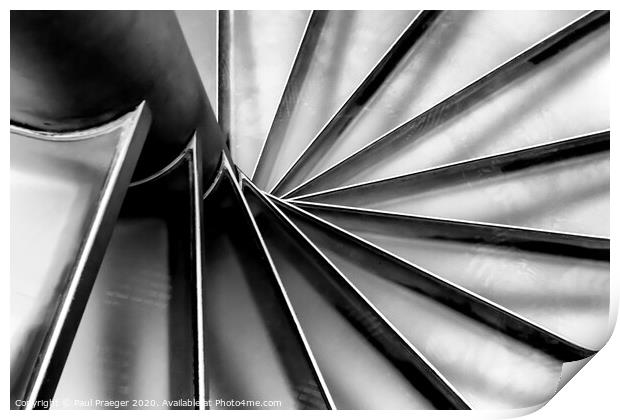 Glass stairs Print by Paul Praeger