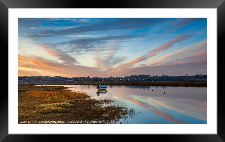 Early Morning Colour Over Blakeney Framed Mounted Print by David Powley