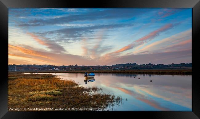 Early Morning Colour Over Blakeney Framed Print by David Powley