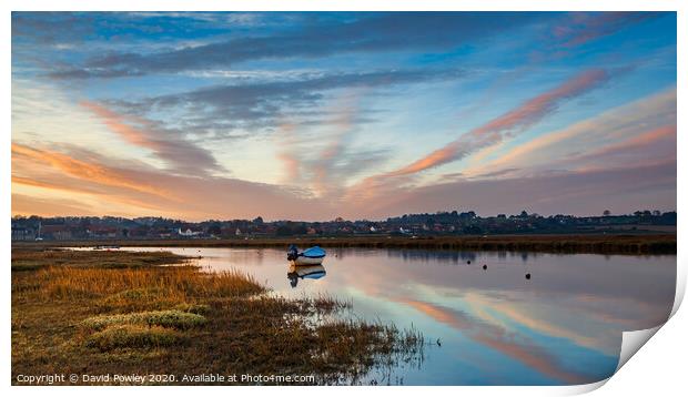 Early Morning Colour Over Blakeney Print by David Powley