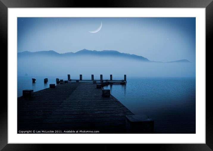 Moonlit Serenity Framed Mounted Print by Les McLuckie