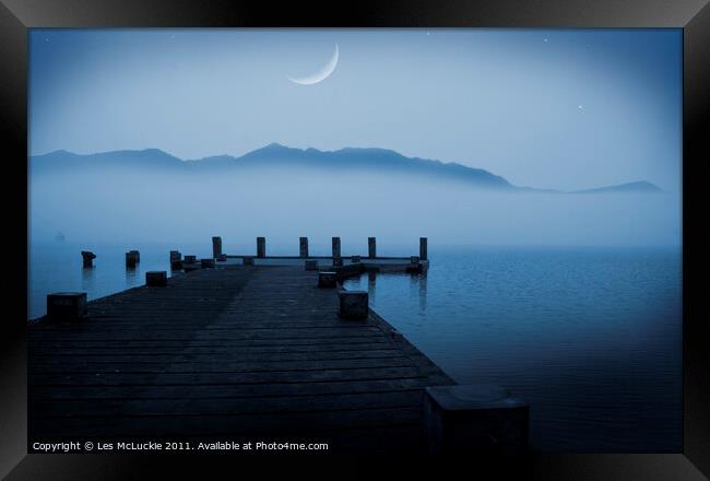 Moonlit Serenity Framed Print by Les McLuckie