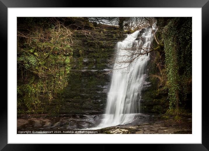 Blaen y Glyn Waterfall Framed Mounted Print by Heidi Stewart