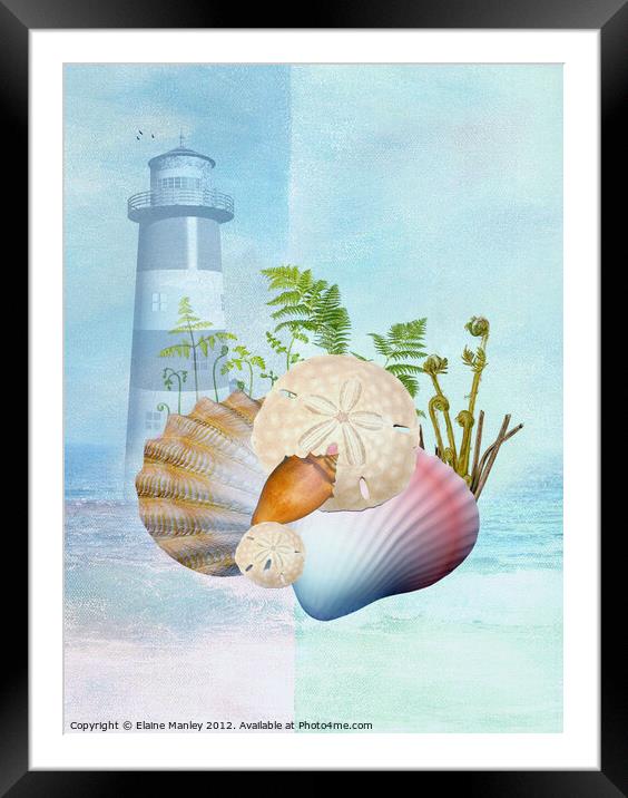 A Day at the Seashore Framed Mounted Print by Elaine Manley
