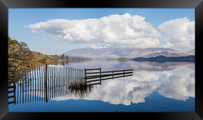 Panorama overlooking Derwent Water towards Skiddaw and Blencathr Framed Print by Jason Wells