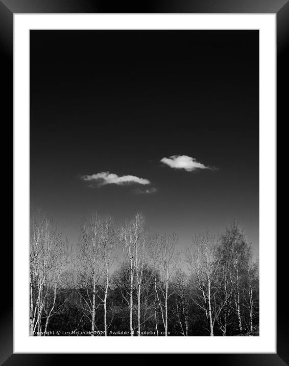 Enchanting Forest Blanketed by Mysterious Clouds Framed Mounted Print by Les McLuckie