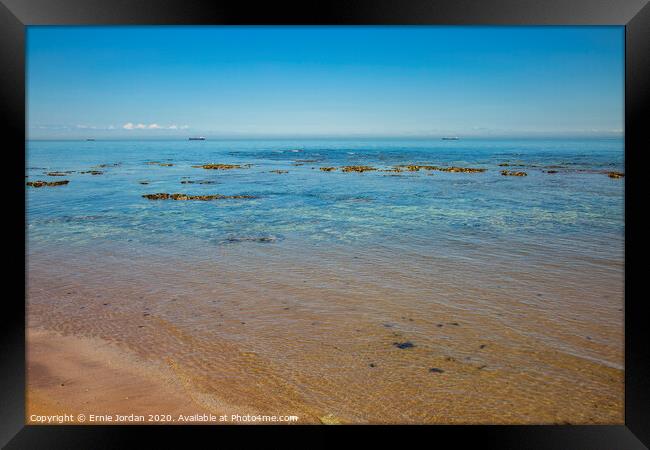Clear water off the point Framed Print by Ernie Jordan