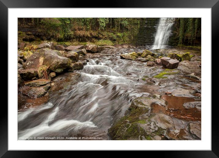 Blaen y Glyn Waterfall Framed Mounted Print by Heidi Stewart