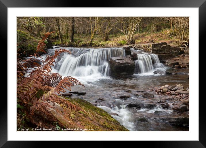 Pont Cwm y Fedwen Waterfall Brecon Beacons Framed Mounted Print by Heidi Stewart