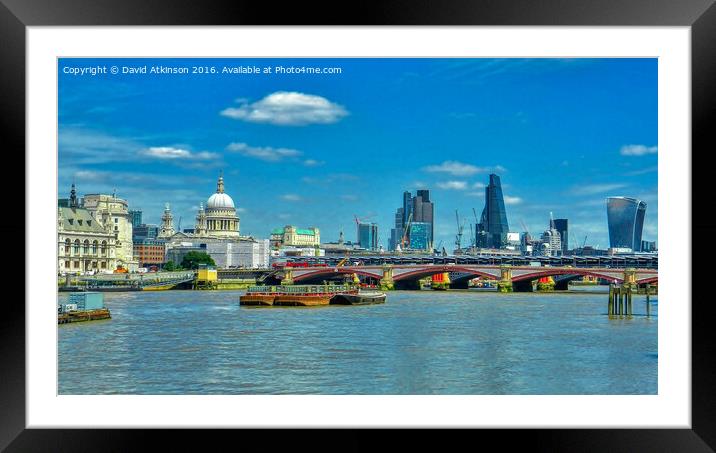 London old and new Framed Mounted Print by David Atkinson
