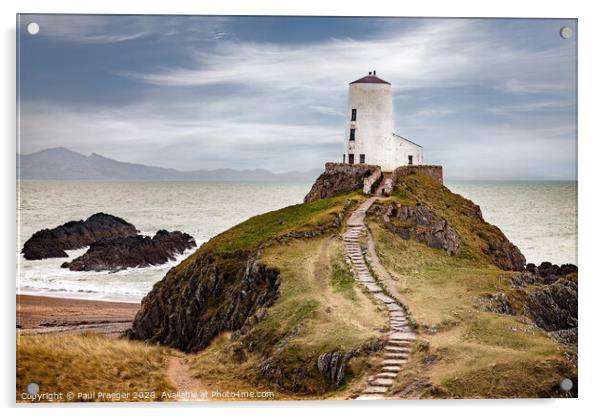 Old lighthouse Goleudy Twr Mawr, Anglesey Acrylic by Paul Praeger
