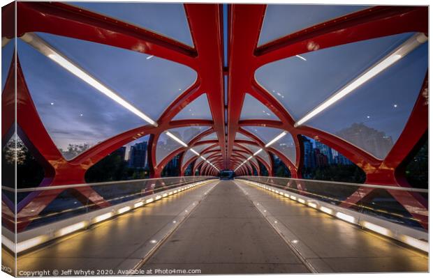 Peace Bridge Canvas Print by Jeff Whyte