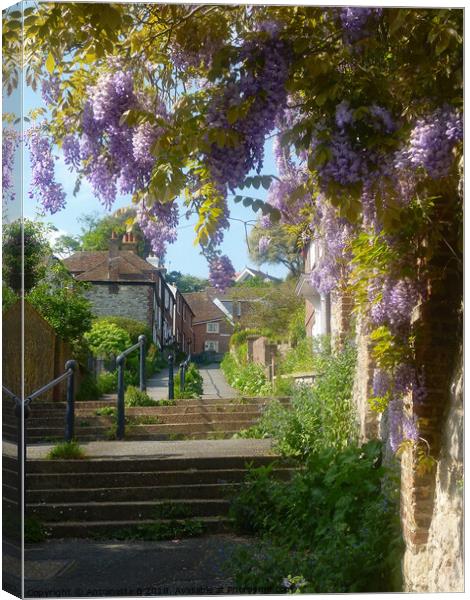 Church Hill Hythe  Canvas Print by Antoinette B