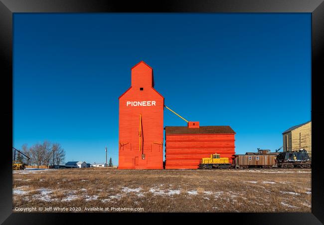 Prairie Grain Elevator Framed Print by Jeff Whyte