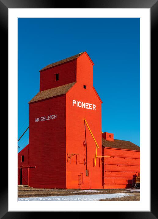 Prairie Grain Elevator Framed Mounted Print by Jeff Whyte