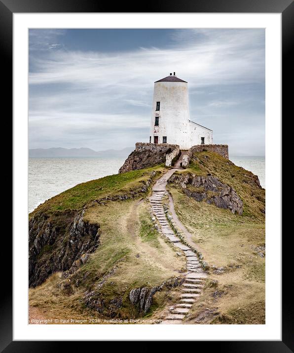 Lighthouse and path Anglesey Framed Mounted Print by Paul Praeger