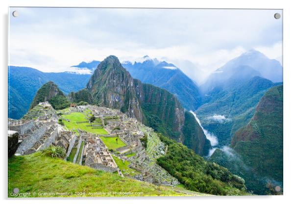 Machu Picchu Vista Acrylic by Graham Prentice
