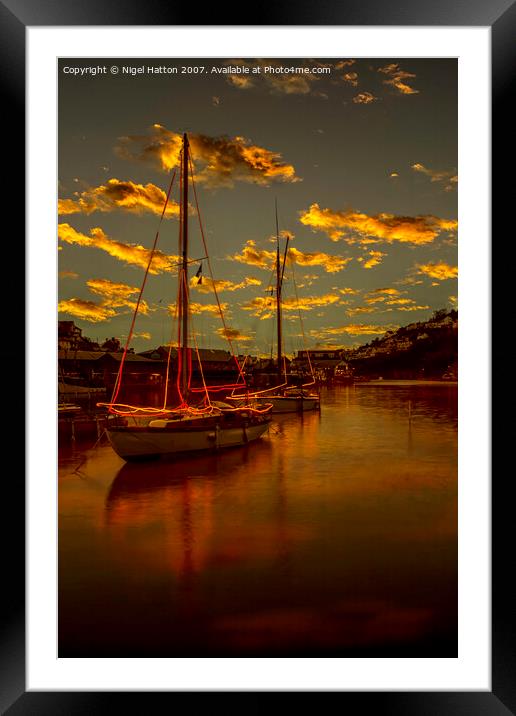 Christmas Boats Framed Mounted Print by Nigel Hatton
