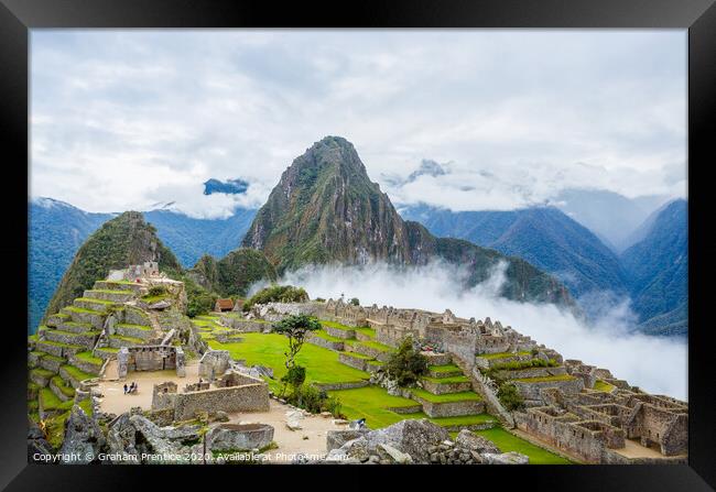 Machu Picchu Ruins Framed Print by Graham Prentice