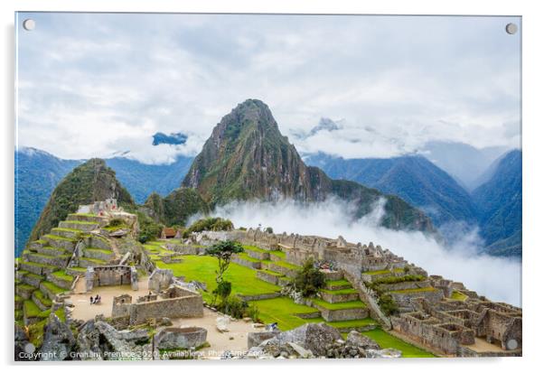 Machu Picchu Ruins Acrylic by Graham Prentice