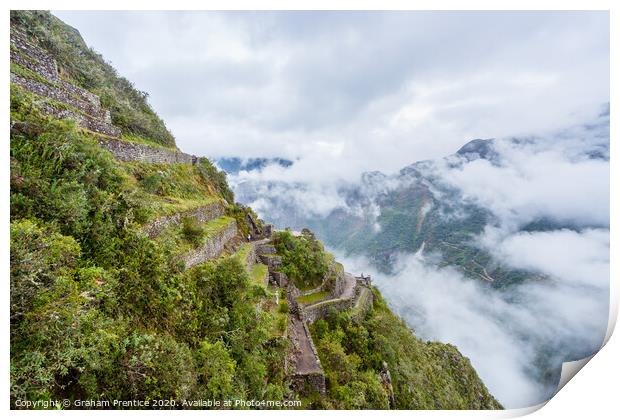 View from Huayna Picchu Print by Graham Prentice