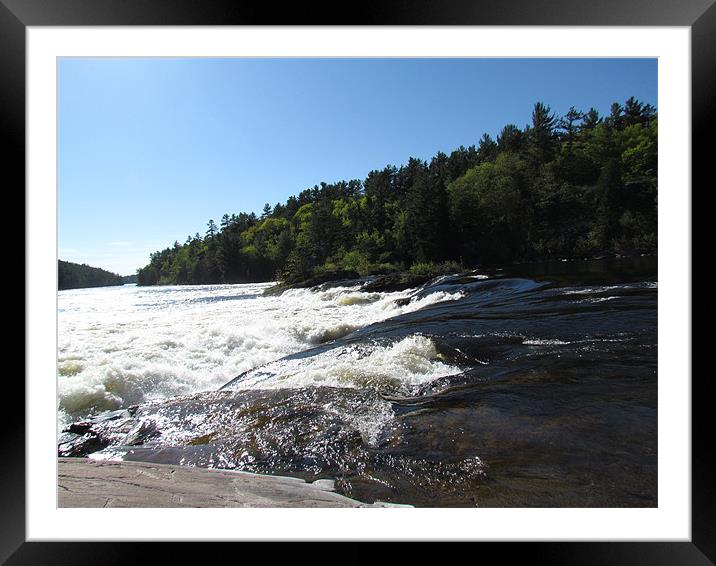 Recollet Falls, French River, Ontario Framed Mounted Print by Lisa LeDuc