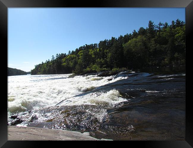Recollet Falls, French River, Ontario Framed Print by Lisa LeDuc