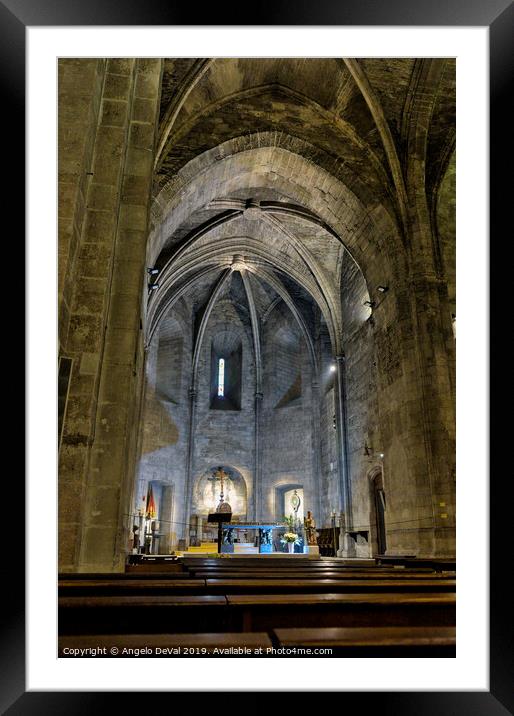 Saint Victor Medieval Abbey interior in Marseilles Framed Mounted Print by Angelo DeVal