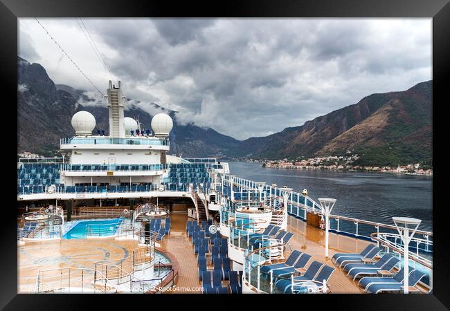 The cruise ship Royal Princess in the Bay of Kotor Framed Print by Kevin Hellon