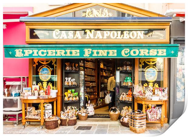 Casa Napoleon grocers  Print by Kevin Hellon