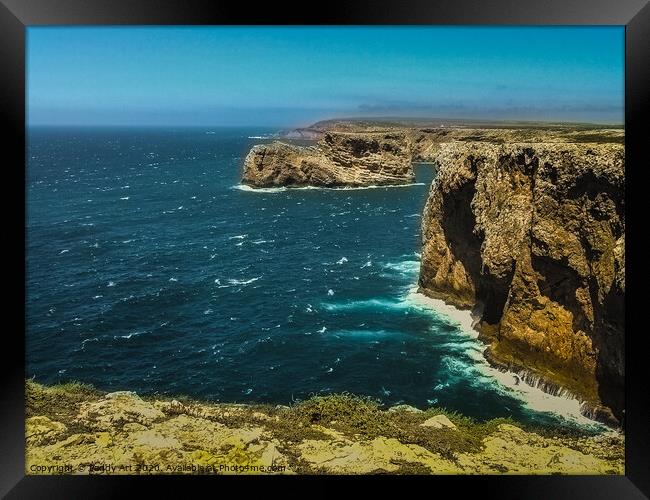 The Edge of the World! - Cape St. Vincent Framed Print by Paddy Art