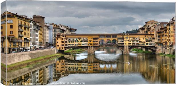  Ponte Vecchio Florence Tuscany Italy  Canvas Print by Diana Mower