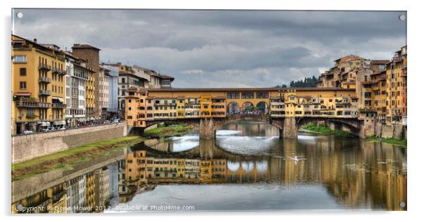  Ponte Vecchio Florence Tuscany Italy  Acrylic by Diana Mower