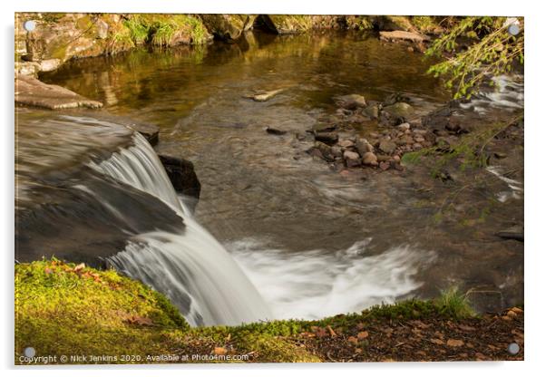 Pont Cwm y Fedwen Falls Central Brecon Beacons Acrylic by Nick Jenkins