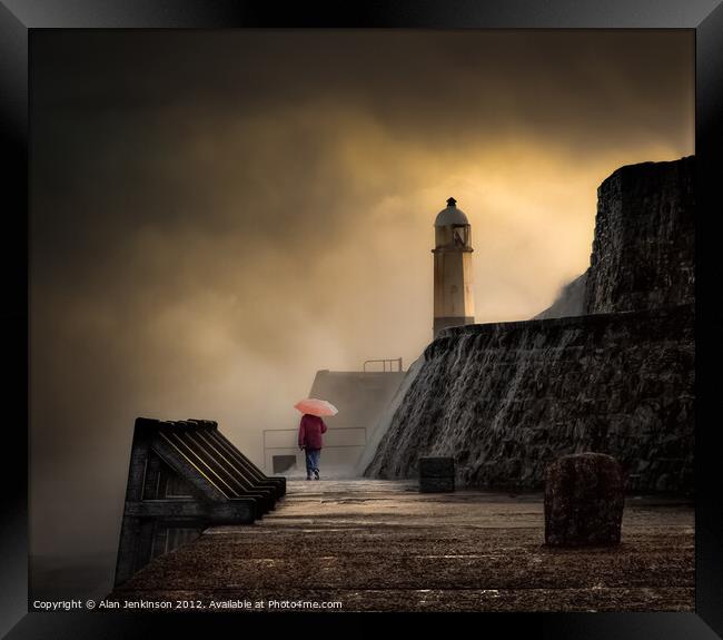 Leeward Light, Porthcawl Pier Framed Print by Alan Jenkinson