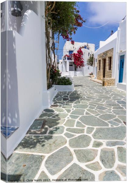 Old town at Folegandros. Canvas Print by Chris North