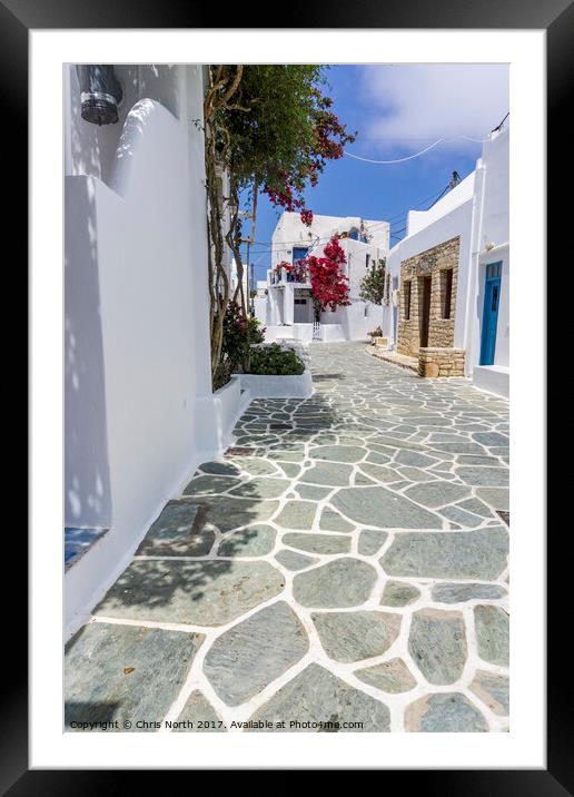 Old town at Folegandros. Framed Mounted Print by Chris North