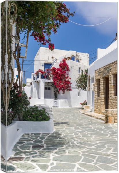 Cottage in the old town at Folegandros.. Canvas Print by Chris North