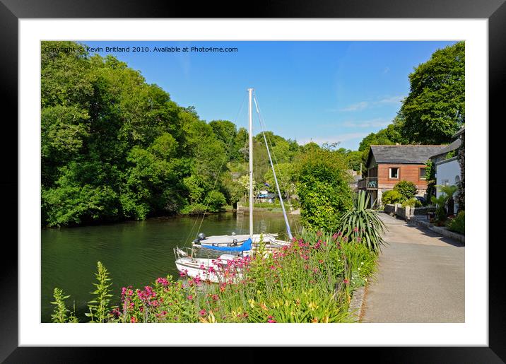 peaceful scene at port navas in cornwall Framed Mounted Print by Kevin Britland