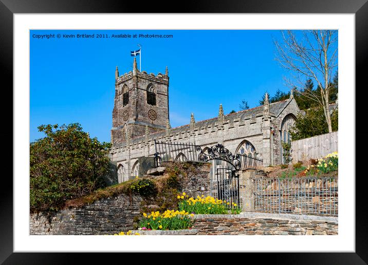 st neot church cornwall Framed Mounted Print by Kevin Britland
